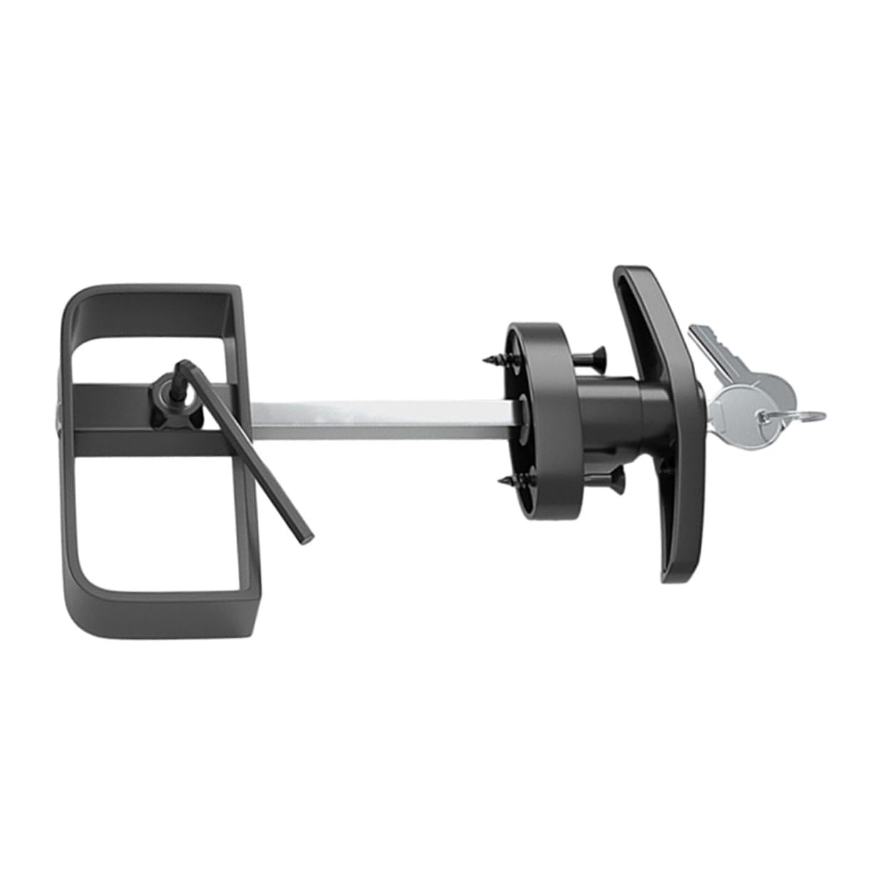 Abaodam 1Set Serratura T con Maniglia Scorrevole per Set Serratura e Sicura Facile Installazione per Garage e Cancelli Design e Versatile