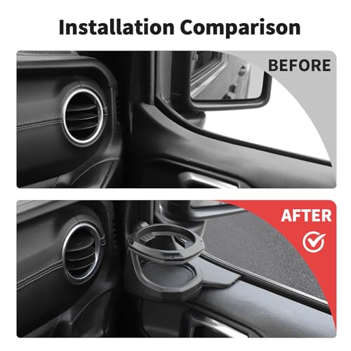 Insertos para portavasos puerta Jeep Wrangler JL 2018-2026 miniatura 2