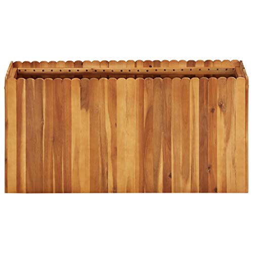 Jardinière extérieure robuste en bois massif d'acacia