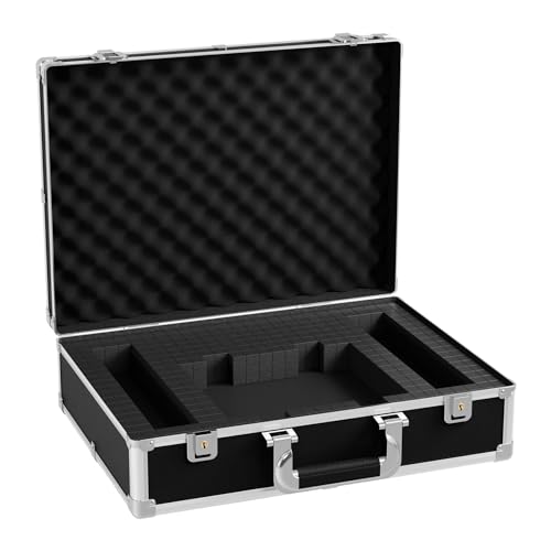 giitooa 17 Inch Hard Shell Carrying Case, Aluminum Alloy Sturdy Build, Customizable Pre-Diced Foam...
