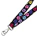 Green Acorn Kitchen Colorful Paw Prints Lanyard - Keychain Neck Strap - ID Badge Holder Gift - Cute Cat or Dog Pawprints -1 x 36 Inch With Swivel Clip - Handmade