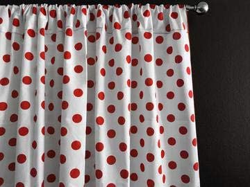 Zen Creative Designs Polka Dots Cotton Curtain Panel for Bedroom, Children's Room, Living Room Window Decor (Navy Blue Dots, 96" Tall x 58" Wide)