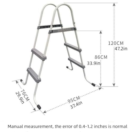 Escalera para piscina elevada, doble cara, 84.17 cm miniatura 2