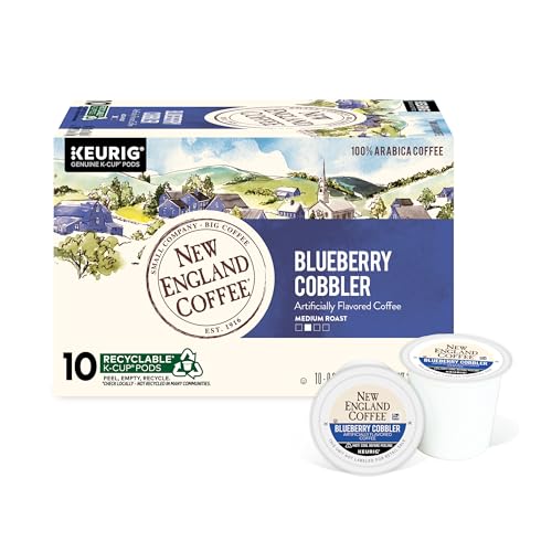 Image of New England Coffee Blueberry Cobbler Single Serve Pods 10 Count (Pack of 6)