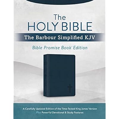 The Holy Bible: The Barbour Simplified KJV Bible Promise Book Edition [Navy Cross]