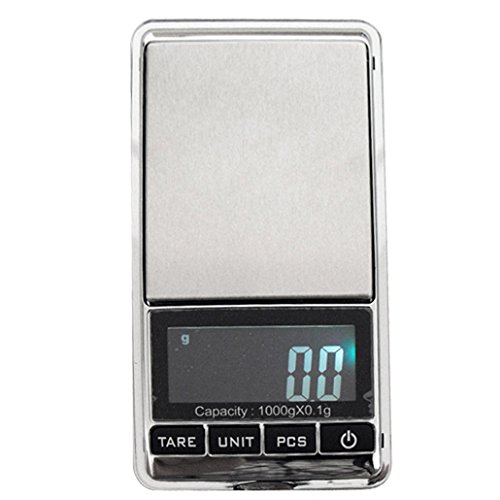 DEHANG Báscula portátil (Peso Calibración 1 kg/0.1g