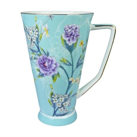 Glen Mila 17oz Cute Coffee Mugs for Women Bone China Coffee Mug Cute Mugs Christmas Mugs birthday Gifts for Mom Friends Cover