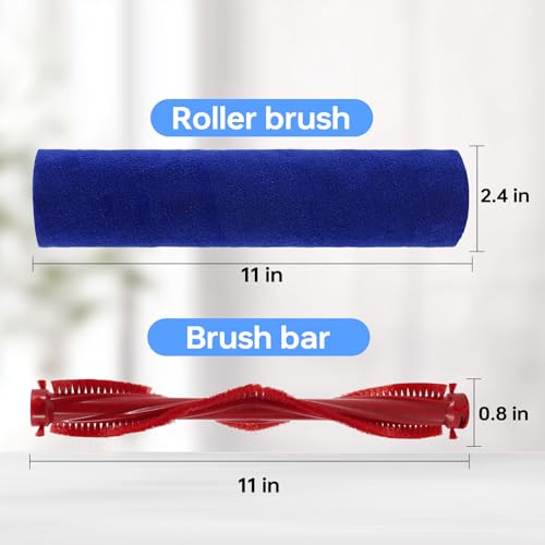 Image of Wash G1 Roller Brushes Replacement Compatible with Dyson Vacuum Cleaner | Vacuum Attachment Roller Brush Replacement Kit for Dyson Wash G1 with 2 Drum Roller Brushes, 2 Plush Bristle & Cleaning Brush