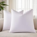 Juego de 2 Fundas de cojín Decorativas de Terciopelo Blanco de 20 x 20