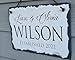 Sassy Squirrel Ink Personalized Slate Stone Address Plaque - Address Signs for Houses - Custom Family Names Sign Home - Customized Home Wall Decor - Personalized Wedding Gift Established Sign Family