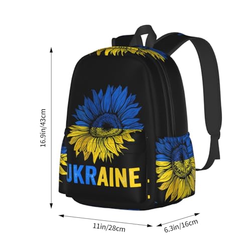 Vintage Ukraine Ukrainian Sunflower Flag Backpack Large Capacity Backpack Lightweight Double Shoulder Bag For Women Men Travel3
