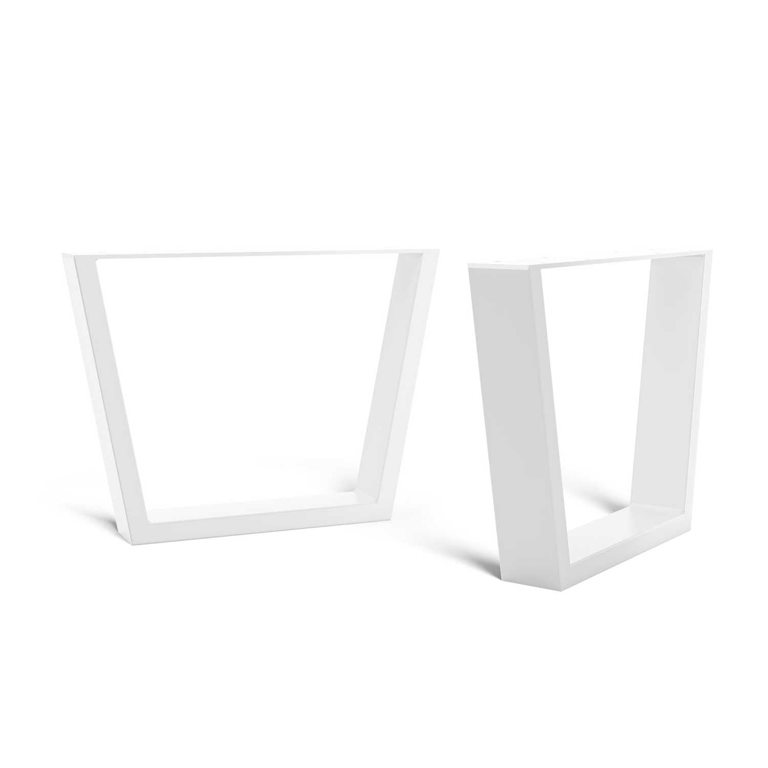 The Hairpin Leg Co [HLC] 2 x Industrial V-Frame Coffee Table Legs - Surface Conditioned Steel, Precision Laser Cut, TIG Welded with Free Screws, Build Guide and Floor Protectors - 35cm [Coffee, White]