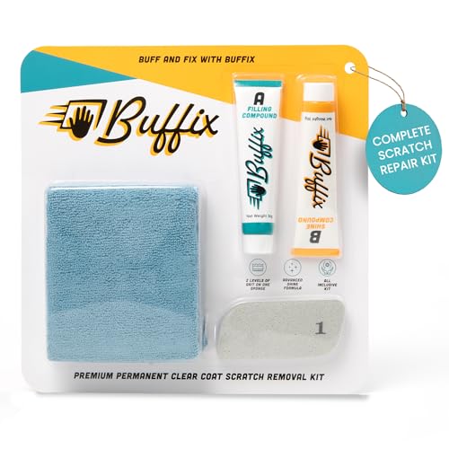 Buffix Car Scratch Remover Kit for Vehicles. Perfect for Car Clear Coat Repair, Wax Removal & Erase...
