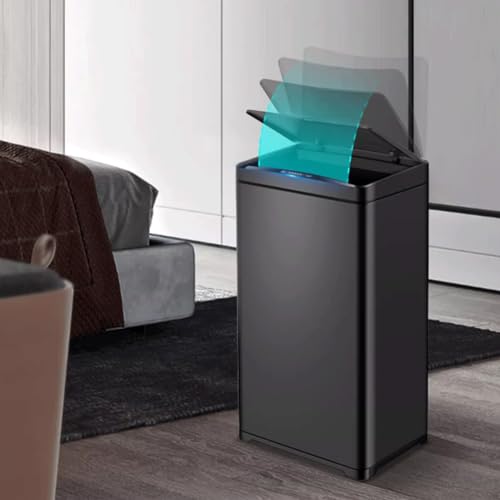 Papelera inteligente con sensor 30 litros negra miniatura 3