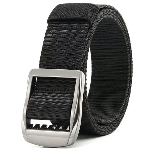 Tactical Nylon Web Belt with Metal Buckle, 3 Colors Available - Black, Brown, Navy2