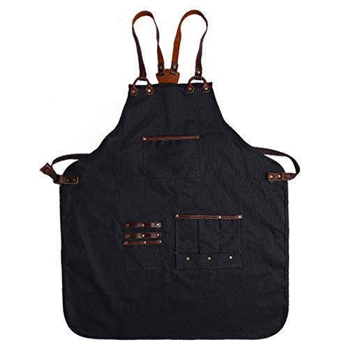 WWSUNNY Delantal De Trabajo Unisex De Lona Encerada，Resistente para Productos Duraderos...