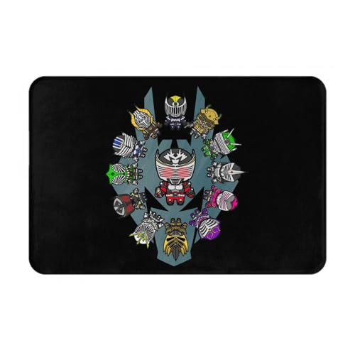 ラグマット 仮面ライダー カーペット 足元マット 玄関マット 絨毯 フロアマット 足拭きマット 防ダニ 速乾 洗える 滑り止め付 60*40cm 屋外 室内