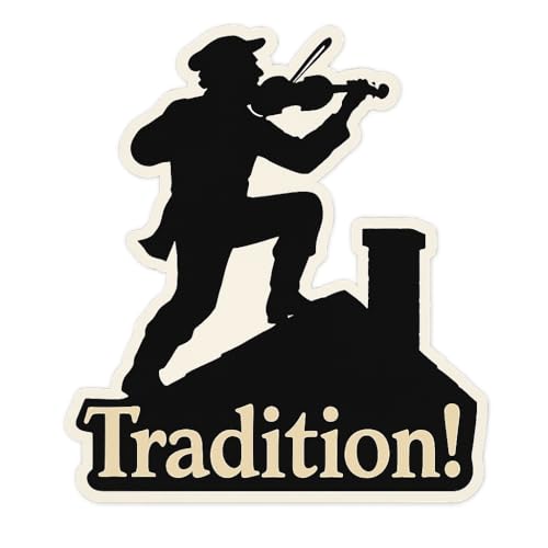 Fiddler on a Rooftop Theatrical Shadow Art Sticker (2.75 x 3)
