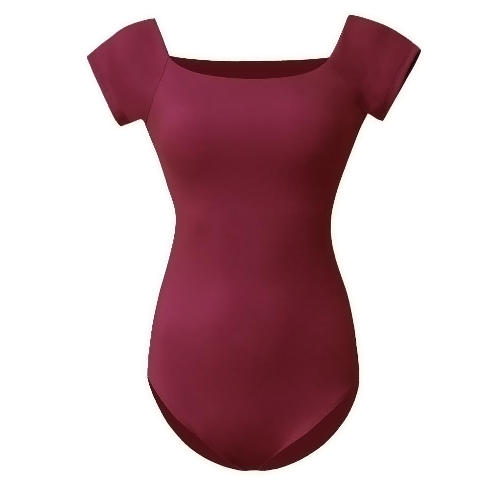ROYAL SMEELA Maillot de danza ballet adulto body baile para mujer leotardo manga corta
