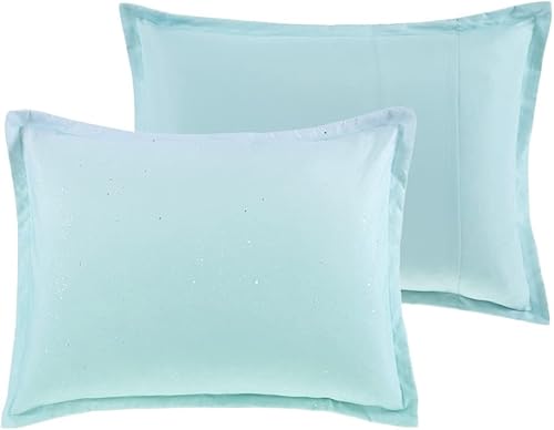 Miniatura 10 de Intelligent Design Juego de edredón tamaño Queen para cama Full, reversible, colorido, metálico con purpurina degradado, estampado moderno, juego de