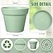 Mumufy 54 Pack 4 Inch Plant Pots Bulk Small Planter with Drainage Hole and Saucer Small Plastic Pots for Flowers Succulent Cactus and All House Indoor(Colorful)