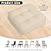 GOFORIT Chair Cushions,Tufted Shredded Memory Foam Chair Pads, Non-Slip Seat Cushions with Removable Cover, 16'' x 16'', Beige