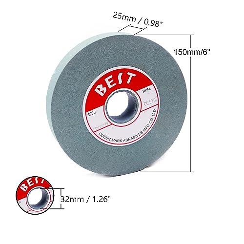 Utoolmart UT191028S-0007 Bench Grinding Wheels 6 Inch Green Silicon Carbide 120 Grit Grinding Wheel For Surface Grinding Sharpening Carbide Tools 1Pcs thumb #1