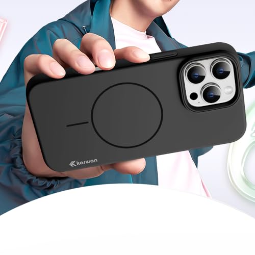 Image of KARWAN️Magnetic Ultra Slim-Fit Back Case Cover for iPhone 16 Pro |Hard PC Case Cover| Ultra-Thin & Light Weight with [Ultra Premium Feel] Case for iPhone 16 Pro(6.2 inch)(Black)
