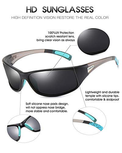 Image of DUBERY Polarized Sport Sunglasses for Men 100% UV Protection Driving Fishing Golf Shades