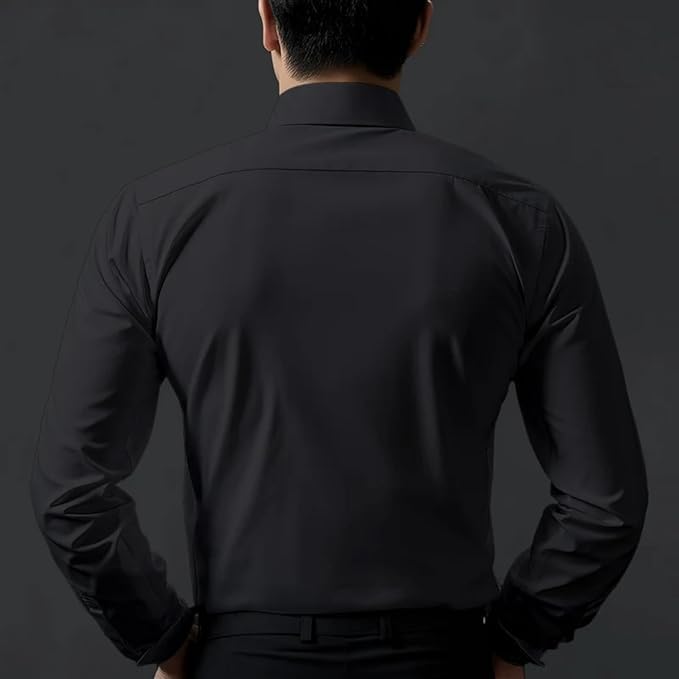 Image of DEELMO Combo of Men's Stylish Solid Satin Casual Shirt for Men Full Sleeves| Poly Satin Silk Shirt Pack of 2