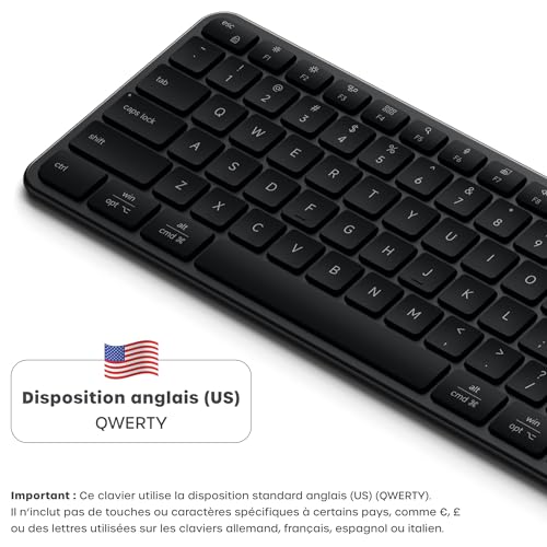 Clavier sans Fil Slim Satechi pour télétravail sur Mac Windows et Android - 2