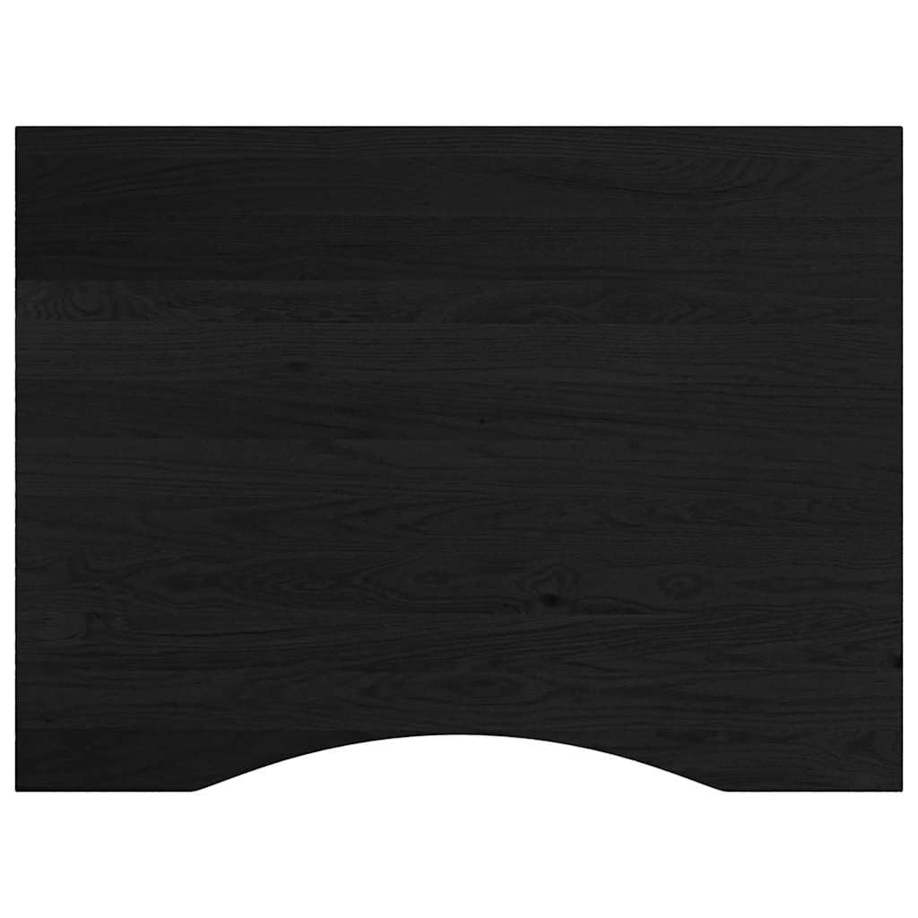 Banco de trabajo de roble macizo marrón oscuro, 80 x 60 x (71,5 – 98) cm con estructura de metal resistente, gran área de trabajo para talleres y proyectos de bricolaje, estable