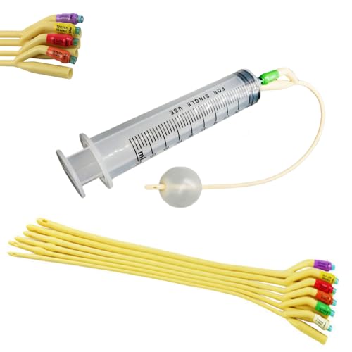 Hmxseu Harnröhren Dilatator Set mit Spritzen Katheter Peniskatheter Einweg Prinzenzepter Hohler Innenkatheter 6 Größen Penisplug Blasenkatheter Masturbation Sounding Sex Spielzeug für Männer (5.3mm)