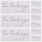 Healvian 100 Stück Dankeskarten mit Umschlägen Reißfestes Papier Weiß für Kleinunternehmen Online Shop Verpackung und Kundenbindung