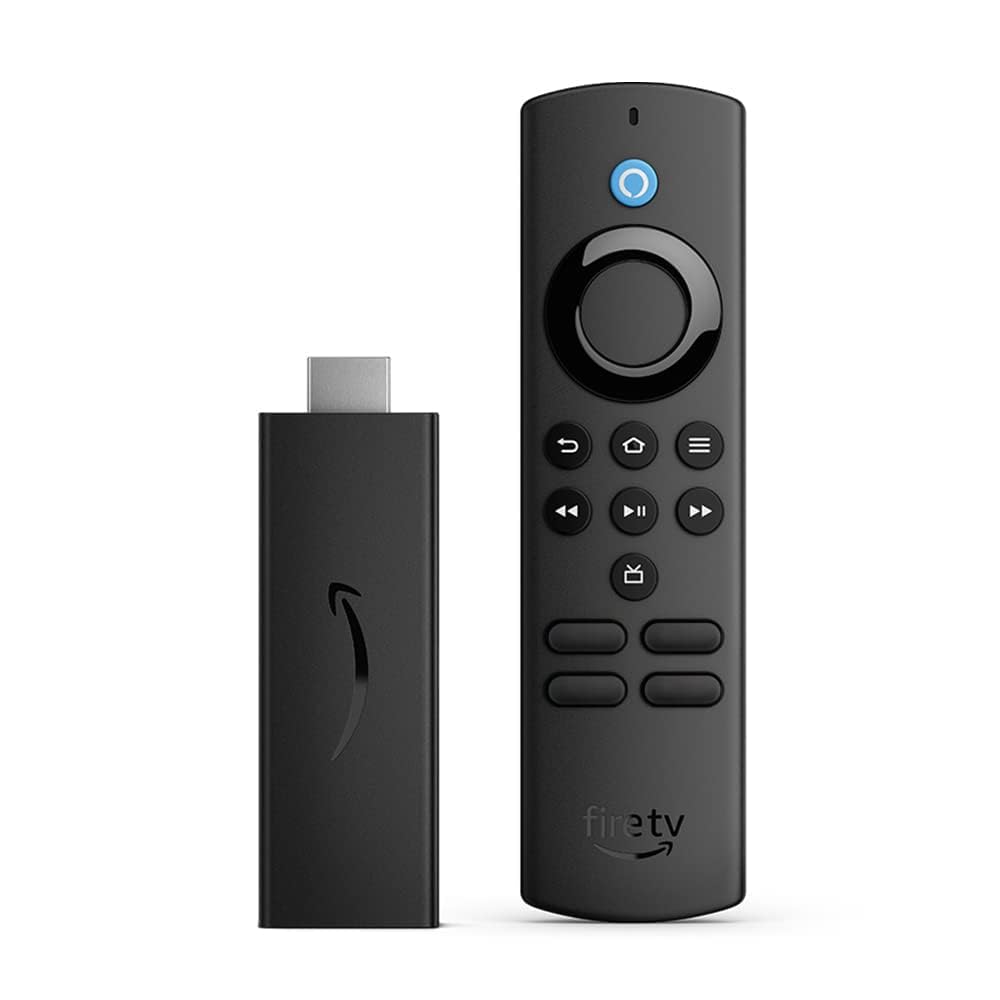 Like-New Fire TV Stick HD, free and live TV, Alexa Voice Remote, smart home controls, HD streaming