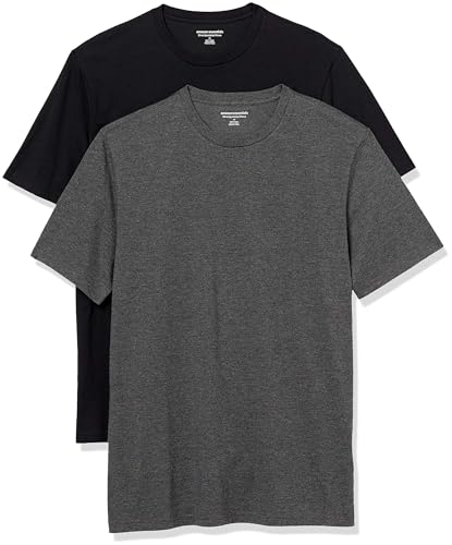 Amazon Essentials Men's Slim-Fit Short-Sleeve Crewneck T-Shirt, Pack of 2