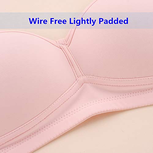 Big Girls Cotton Training Bras Wireless Light Padded A Cup Sports Bra4