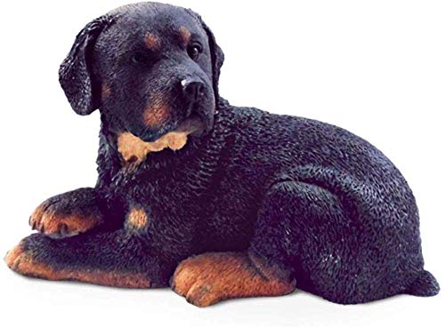 Figurine Rottweiler britannique en artisanat d'art avec soldats agenouillés