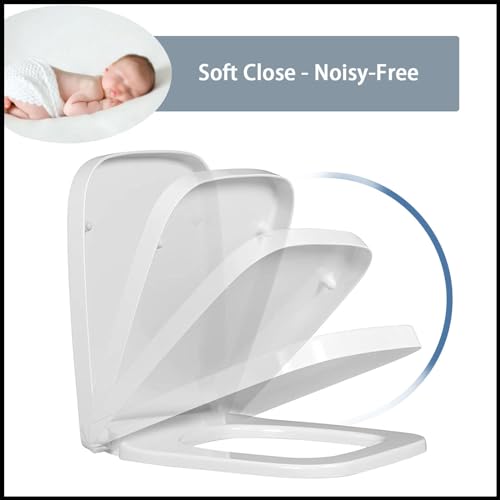 Abattant de toilette universel blanc avec fixations par le haut - 4