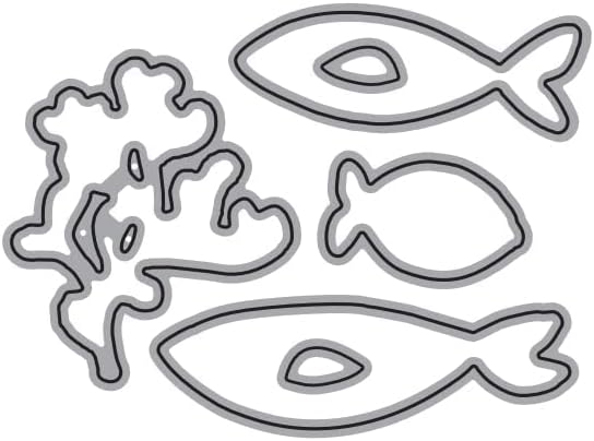 Miniatura 6 de Mountain Craft - Sellos y troqueles de deseos de pez en inglésalemán, sellos transparentes para hacer álbumes de recortes, tarjetas de bricolaje,