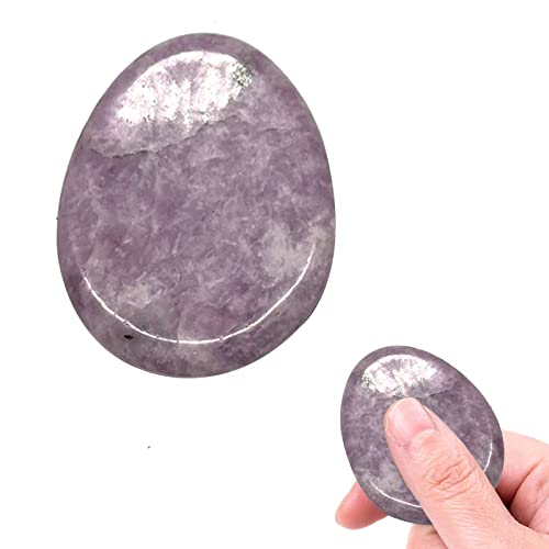 Pierre de Souci pour L'anxiété Cristaux de Guérison Naturel Améthyste Pierre pour L'anxiété et le Stress Pierres Thérapeutiques Pierre D'inquiétude Amulette Chakra Quartz Paume Reiki lithothérapie