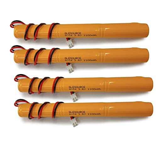 GLESOURCE(4 Pack 3.6V 1100mAh OSA-191 Ni-CD Battery Pack Replacement for Emergency/Exit Light 026-186 Battery All Pro 026186 Cooper APEL Battery APLEL Teig T26000186 by GLESOURCE - Used condition - US$21.77