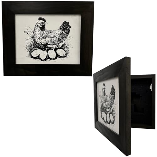 Hidden Gun Safe Farmhouse Chicken And Eggs Decoration - Concealed Gun Cabinet by Bellewood Designs