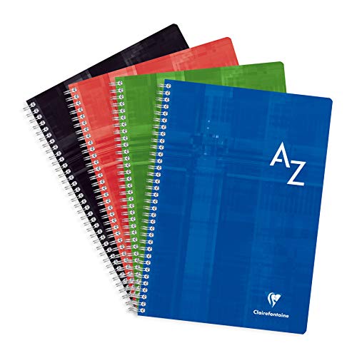 Clairefontaine 8149C Un Répertoire à Spirale - A4 21x29,7 cm - 180 Pages Petits Carreaux - Papier Blanc 90 g - Couverture Carte Pelliculée - Couleur Aléatoire