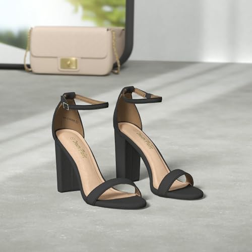 Image of DREAM PAIRS Women's Hi-Chunk High Heel Pump Sandals | High Heels, Pump Sandals, Buckle