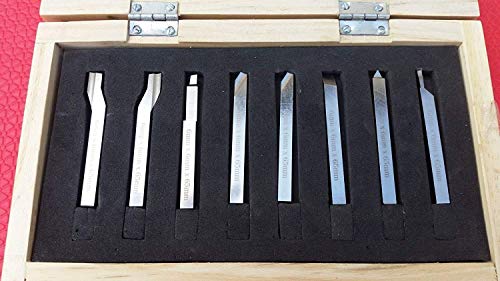 Set 8 piezas herramientas torneado HSS 10 mm en caja