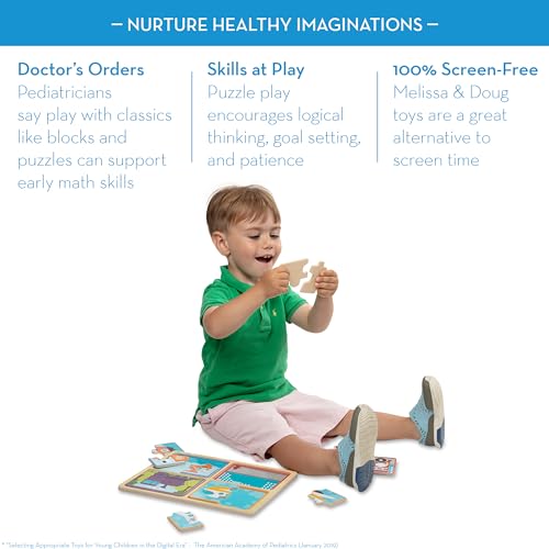 Melissa & Doug Puzzle de Madera Natural: Ready, Set, Go (Cuatro Puzzles de 4 Piezas Vehículos) miniatura 3