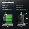 VIVOSUN 800GPH Submersible Pump(3000L/H, 24W), Ultra Quiet Water Fountain Pump with 10ft. High Lift with 6.5ft. Power Cord, 3 Nozzles for Fish Tank, Pond, Aquarium, Statuary, Hydroponics Green #5