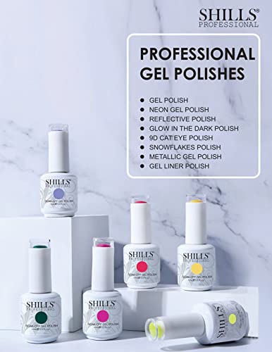 Image of SHILLS PROFESSIONAL Uv /Led Soak Off Glossy Finish Nail Polish Nail Art Nail Polish Color Shade 185, 15 Ml