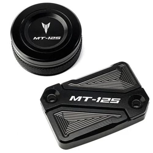 Cubierta de depósito de líquido de frenos delantero y trasero negra para moto MT125 2008-2020
